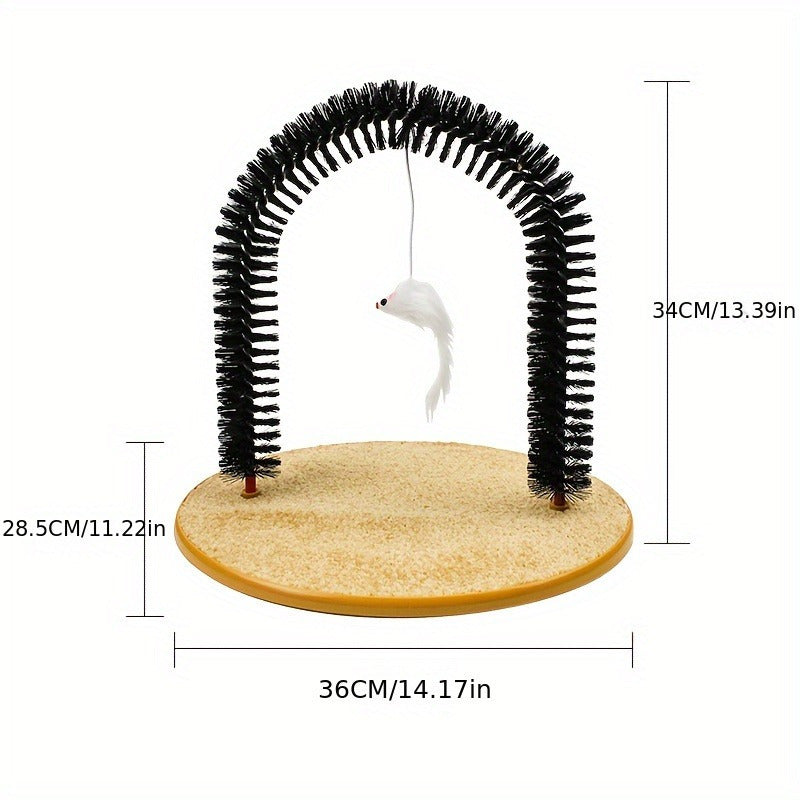 Cat Grooming Scratcher Brush Toy