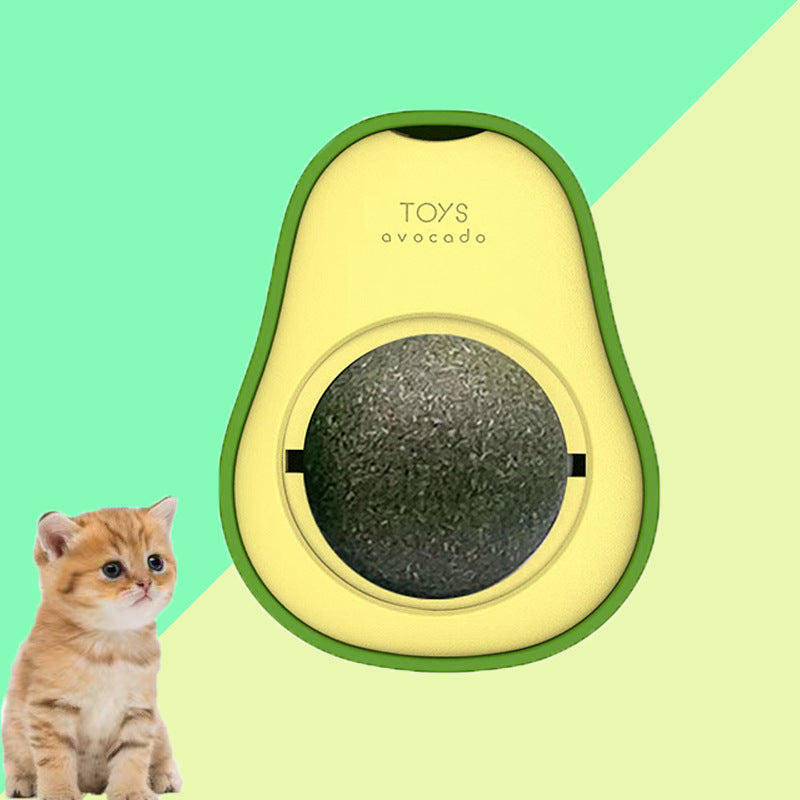 Avocado-shaped catnip ball cat toy