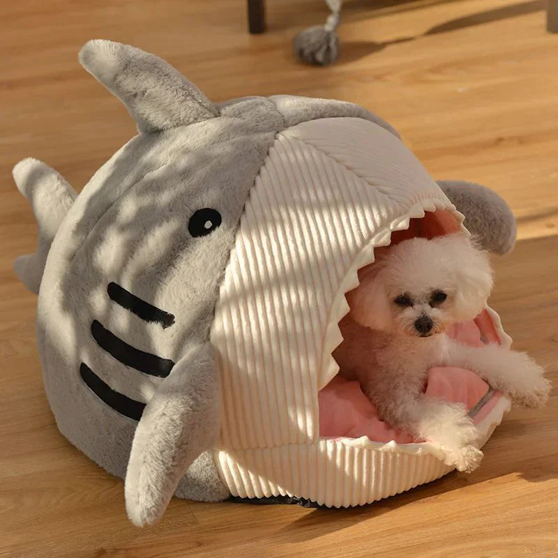 Indulge Your Pet with the Ultimate Luxury Plush Shark Bed
