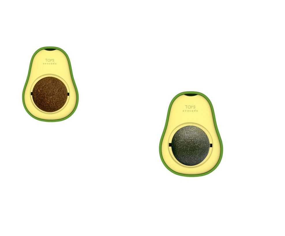 Avocado-shaped catnip ball cat toy