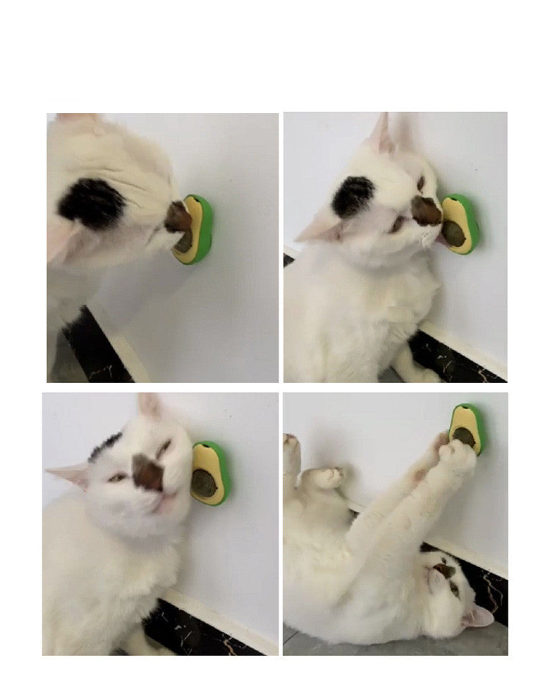 Avocado-shaped catnip ball cat toy