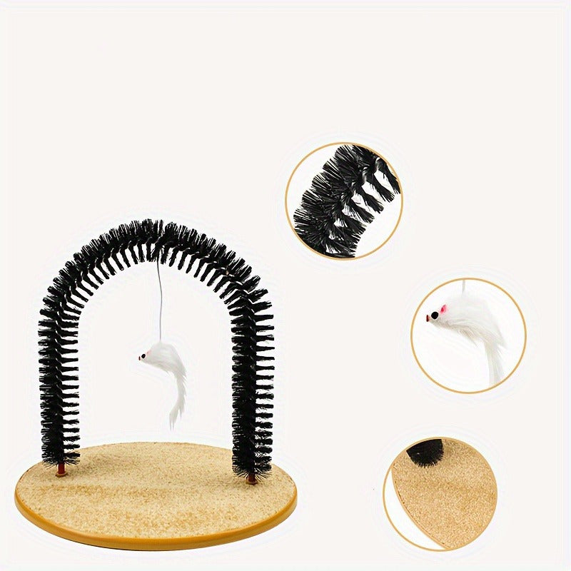 Cat Grooming Scratcher Brush Toy