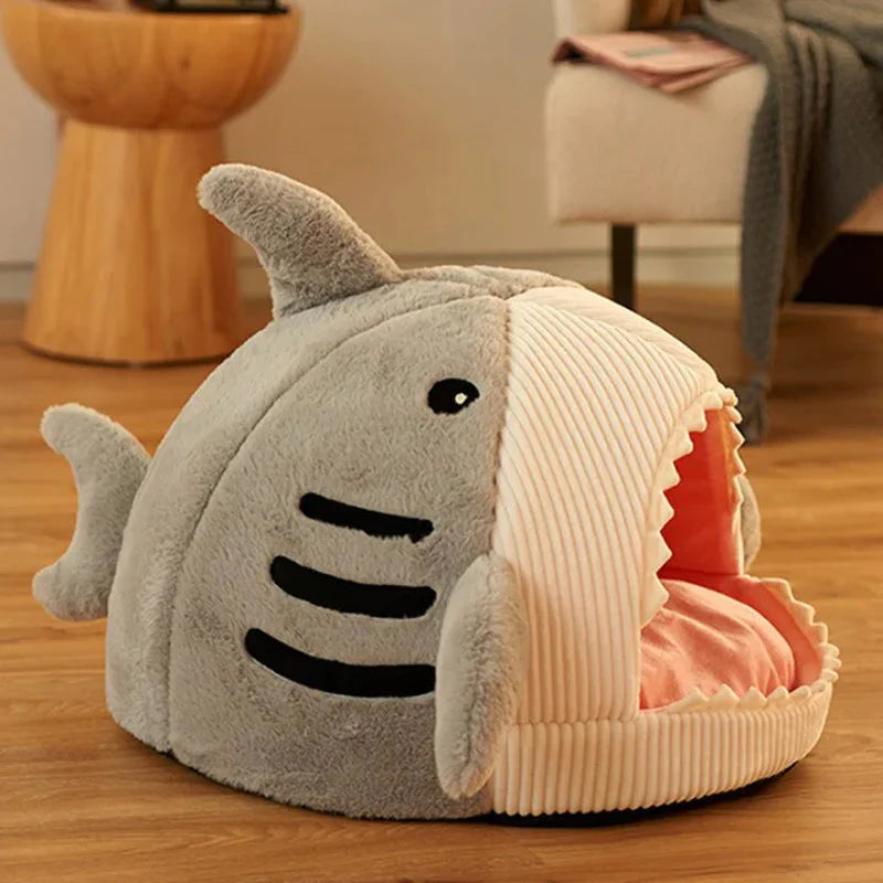 Indulge Your Pet with the Ultimate Luxury Plush Shark Bed