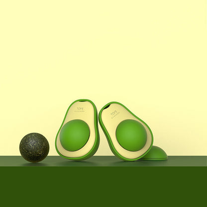 Avocado-shaped catnip ball cat toy