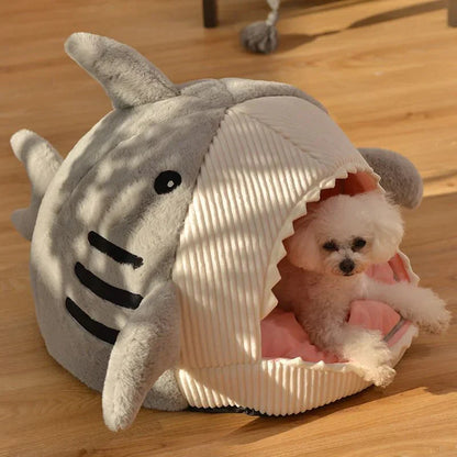 Indulge Your Pet with the Ultimate Luxury Plush Shark Bed