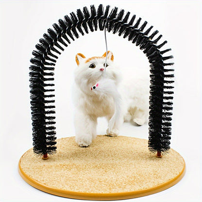 Cat Grooming Scratcher Brush Toy 