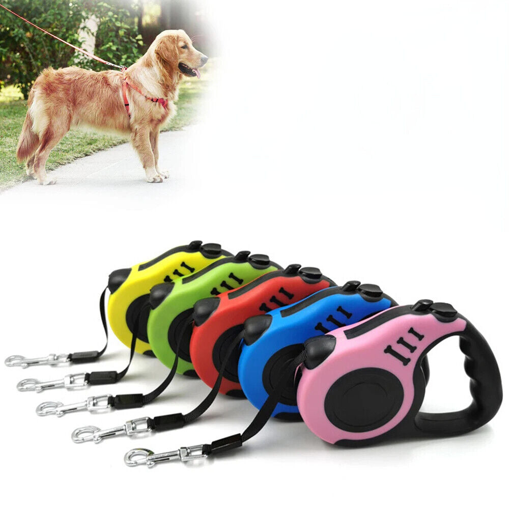 16.5FT Automatic Retractable Dog Leash Pet Collar Automatic Walking Lead Free US