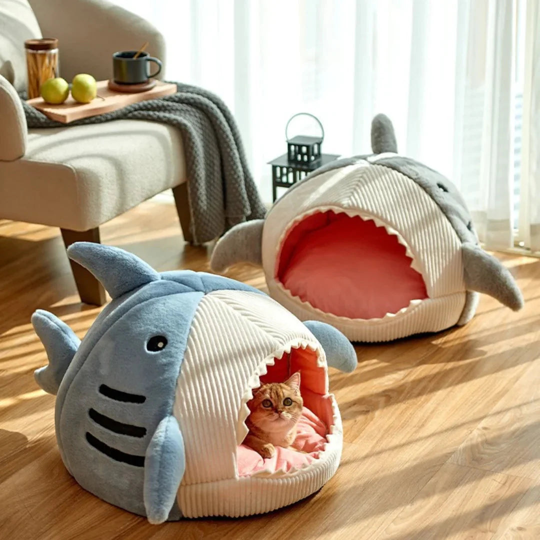 Indulge Your Pet with the Ultimate Luxury Plush Shark Bed