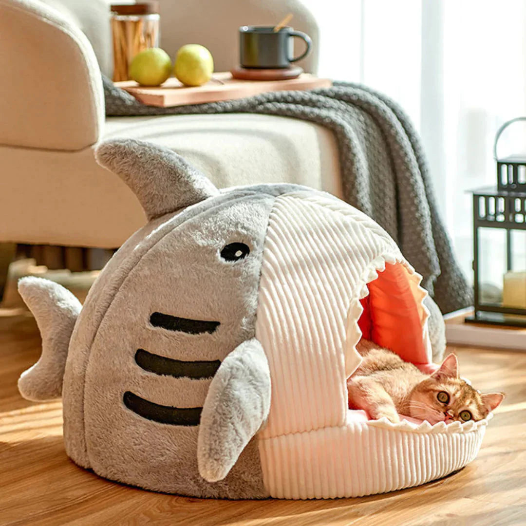 Indulge Your Pet with the Ultimate Luxury Plush Shark Bed