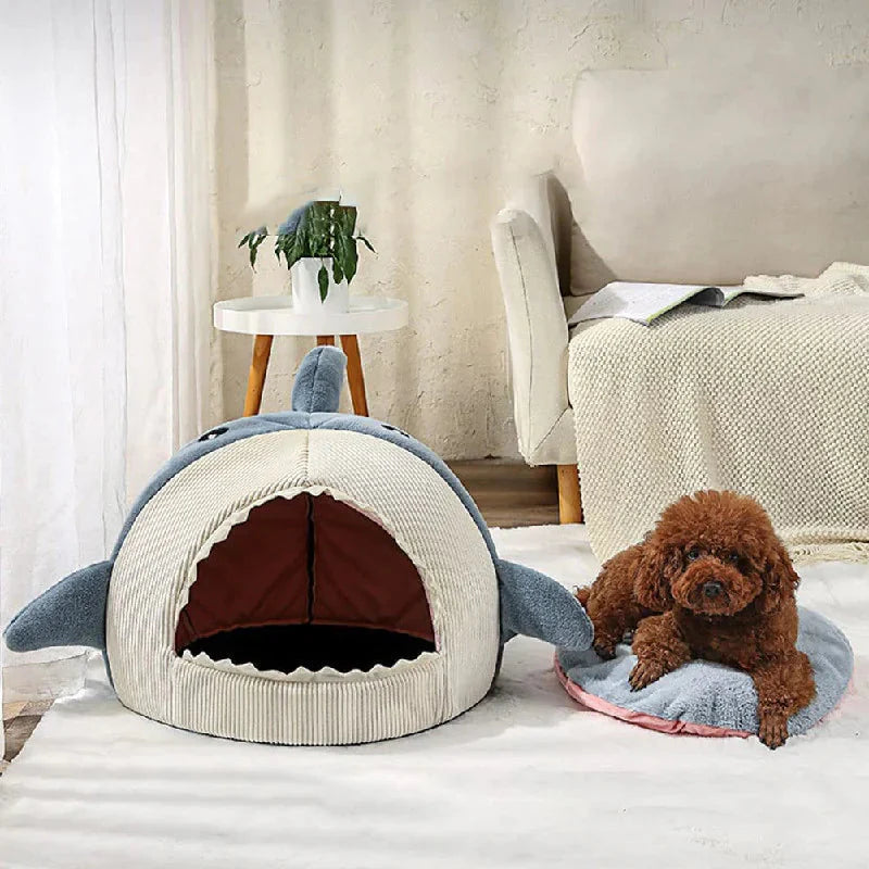 Indulge Your Pet with the Ultimate Luxury Plush Shark Bed